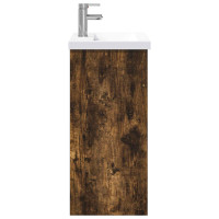 Produktbild för Badrumsmöbelset Rökt ek 61 x 40 x 84,5 cm Konstruerat trä