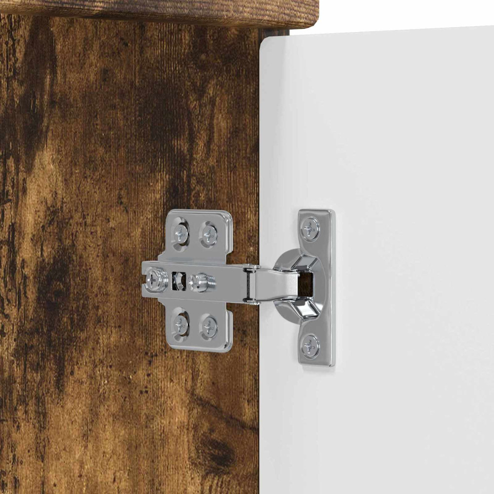 Produktbild för Badrumsmöbelset Rökt ek 61 x 40 x 84,5 cm Konstruerat trä