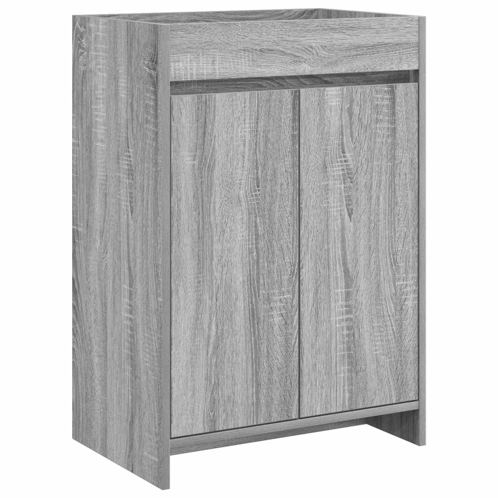 Produktbild för Badrumsmöbelset Grå Sonoma 61 x 40 x 84,5 cm Konstruerat trä