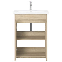 Produktbild för Badrumsmöbelset Sonoma-ek 81 x 40 x 84,5 cm Konstruerat trä