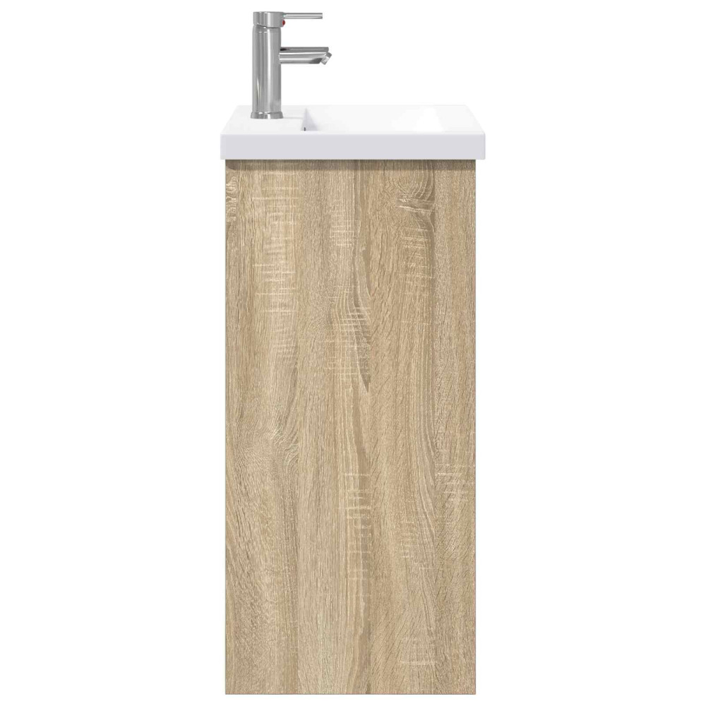 Produktbild för Badrumsmöbelset Sonoma-ek 81 x 40 x 84,5 cm Konstruerat trä