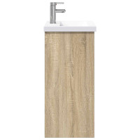 Produktbild för Badrumsmöbelset Sonoma-ek 81 x 40 x 84,5 cm Konstruerat trä