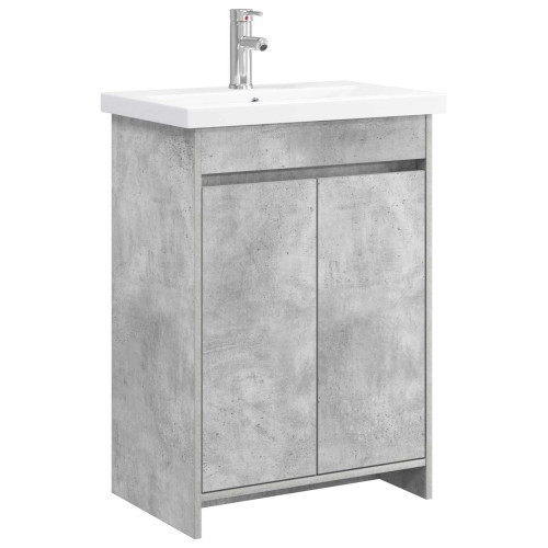 vidaXL Badrumsmöbelset Betonggrå 81 x 40 x 84,5 cm Konstruerat trä