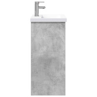 Produktbild för Badrumsmöbelset Betonggrå 81 x 40 x 84,5 cm Konstruerat trä