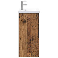 Produktbild för Badrumsmöbelset Gammalt trä 81 x 40 x 84,5 cm Konstruerat trä