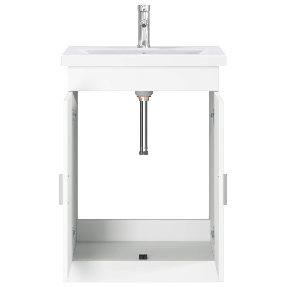 Produktbild för Badrumsmöbelset Vit 61 x 40 x 84,5 cm Konstruerat trä
