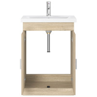 Produktbild för Badrumsmöbelset Sonoma-ek 61 x 40 x 84,5 cm Konstruerat trä