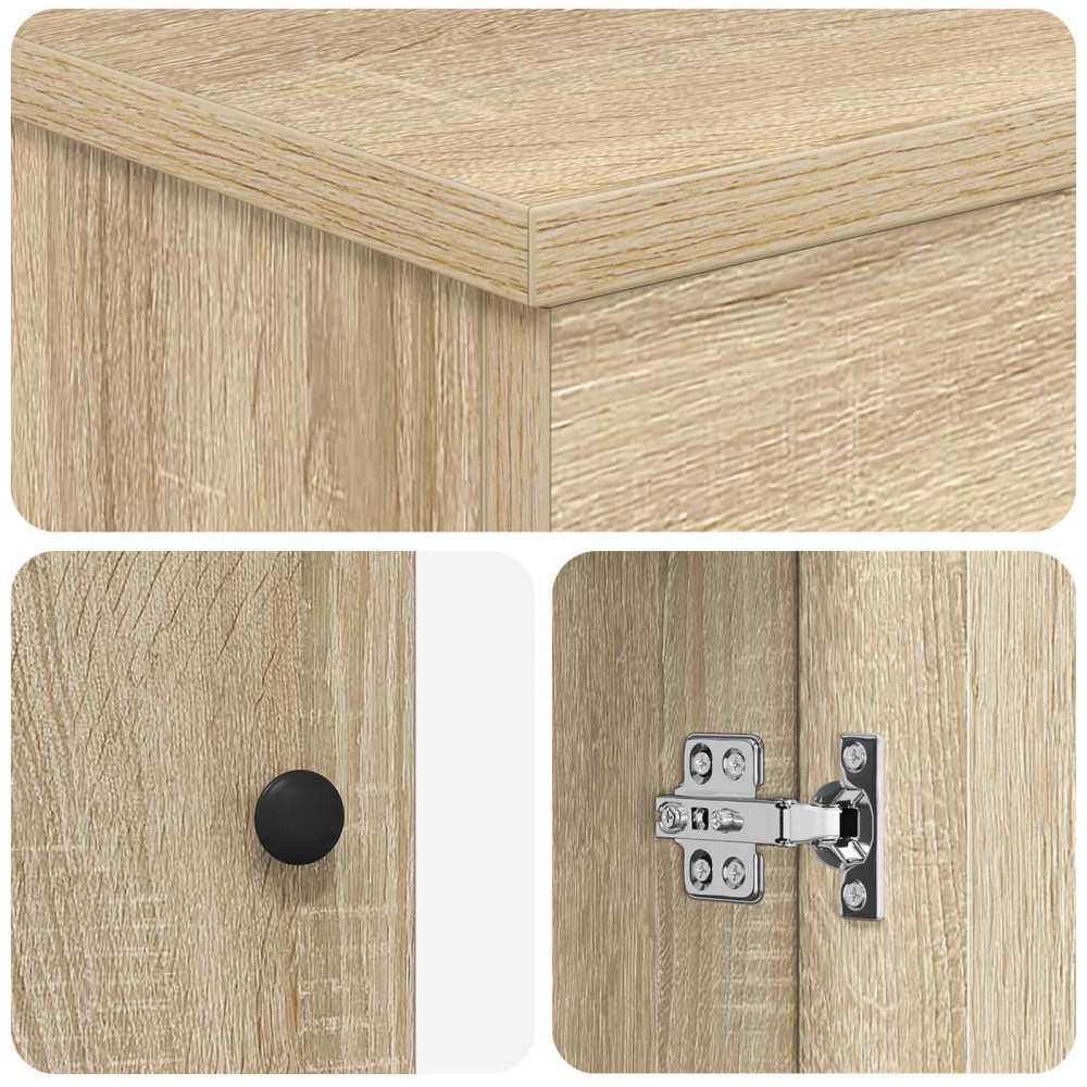 Produktbild för Badrumsmöbelset Sonoma-ek 61 x 40 x 84,5 cm Konstruerat trä