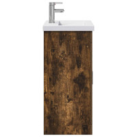 Produktbild för Badrumsmöbelset Rökt ek 61 x 40 x 84,5 cm Konstruerat trä