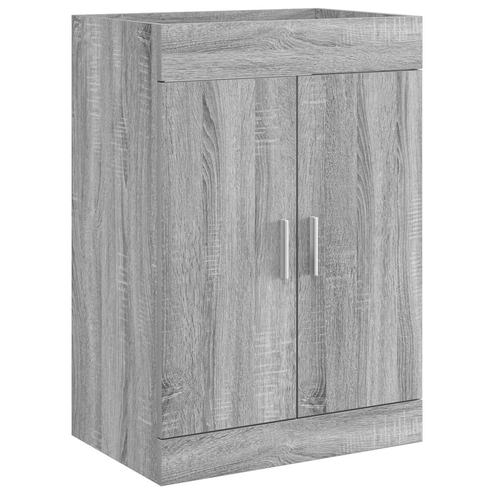 Produktbild för Badrumsmöbelset Grå Sonoma 61 x 40 x 84,5 cm Konstruerat trä