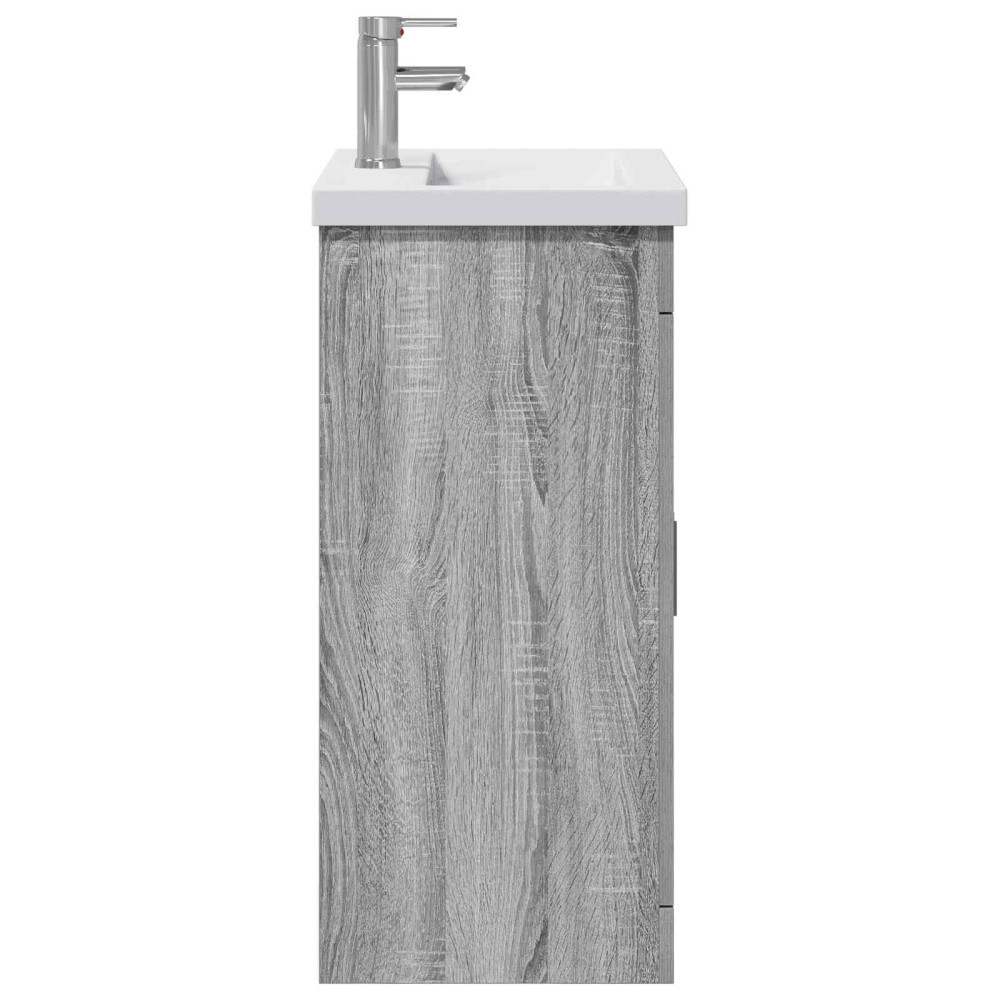 Produktbild för Badrumsmöbelset Grå Sonoma 61 x 40 x 84,5 cm Konstruerat trä