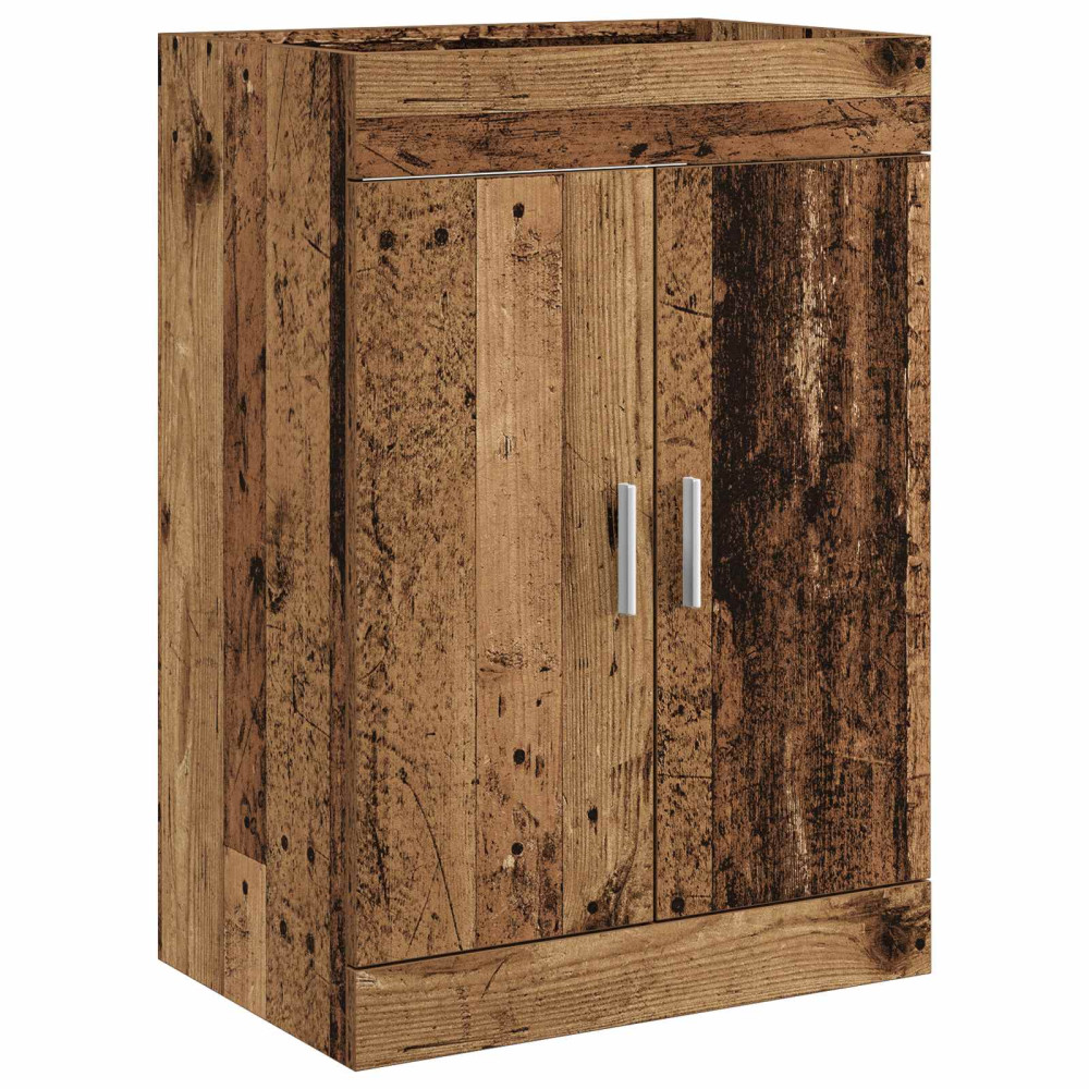 Produktbild för Badrumsmöbelset Gammalt trä 61 x 40 x 84,5 cm Konstruerat trä