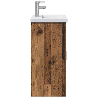 Produktbild för Badrumsmöbelset Gammalt trä 61 x 40 x 84,5 cm Konstruerat trä