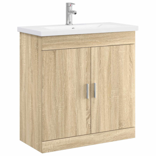 vidaXL Badrumsmöbelset Sonoma-ek 81 x 40 x 84,5 cm Konstruerat trä