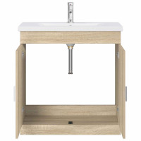 Produktbild för Badrumsmöbelset Sonoma-ek 81 x 40 x 84,5 cm Konstruerat trä