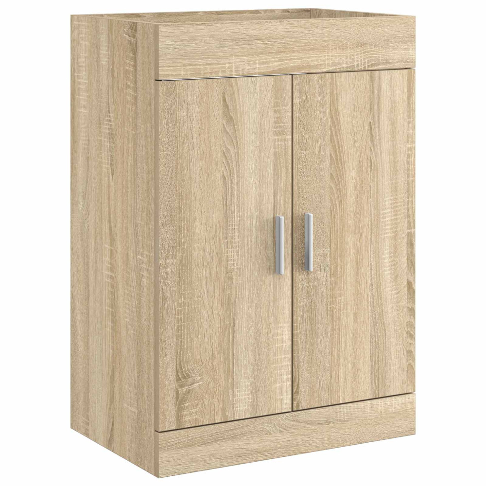 Produktbild för Badrumsmöbelset Sonoma-ek 81 x 40 x 84,5 cm Konstruerat trä