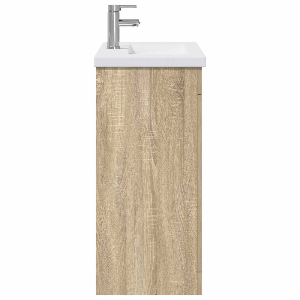 Produktbild för Badrumsmöbelset Sonoma-ek 81 x 40 x 84,5 cm Konstruerat trä