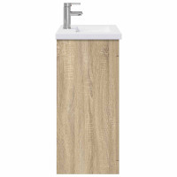 Produktbild för Badrumsmöbelset Sonoma-ek 81 x 40 x 84,5 cm Konstruerat trä