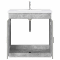Produktbild för Badrumsmöbelset Betonggrå 81 x 40 x 84,5 cm Konstruerat trä