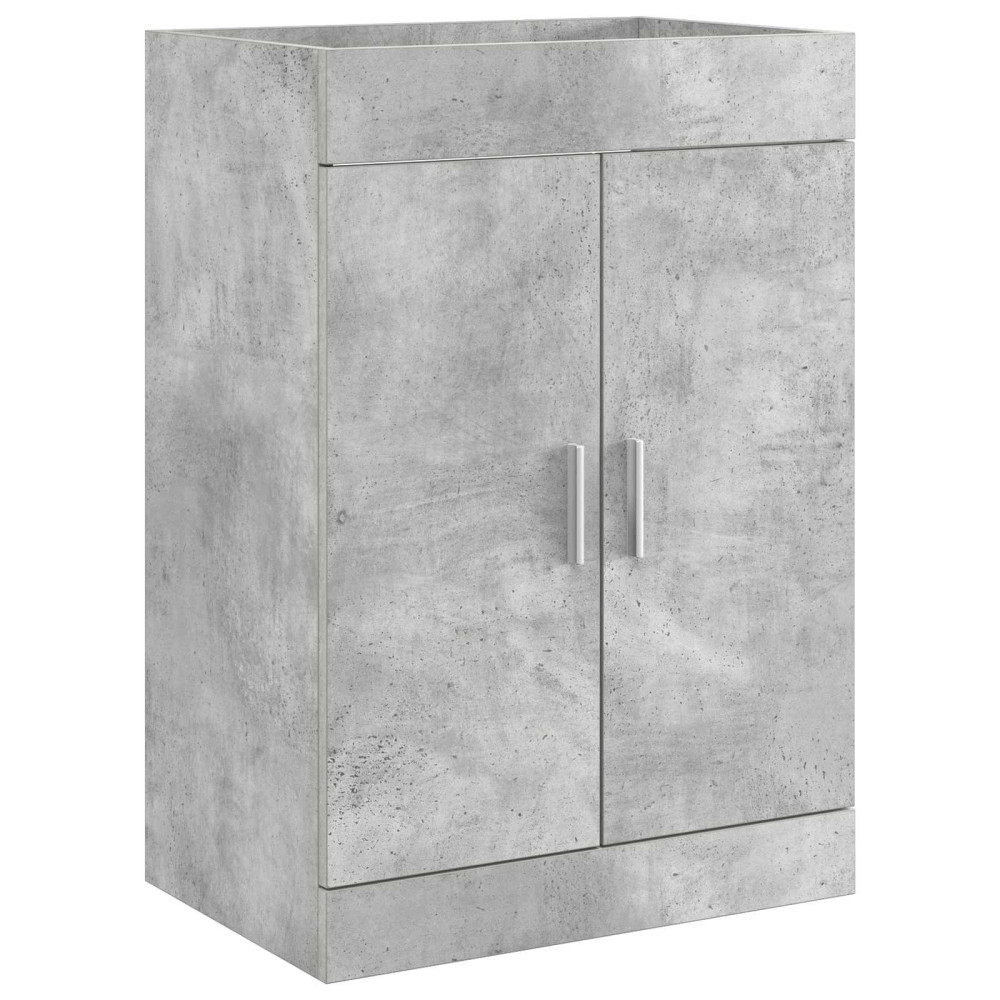 Produktbild för Badrumsmöbelset Betonggrå 81 x 40 x 84,5 cm Konstruerat trä