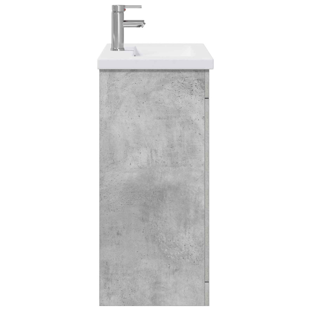 Produktbild för Badrumsmöbelset Betonggrå 81 x 40 x 84,5 cm Konstruerat trä