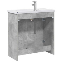 Produktbild för Badrumsmöbelset Betonggrå 81 x 40 x 84,5 cm Konstruerat trä