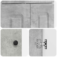 Produktbild för Badrumsmöbelset Betonggrå 81 x 40 x 84,5 cm Konstruerat trä