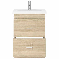 Produktbild för Badrumsmöbelset Sonoma-ek 61 x 40 x 84,5 cm Konstruerat trä