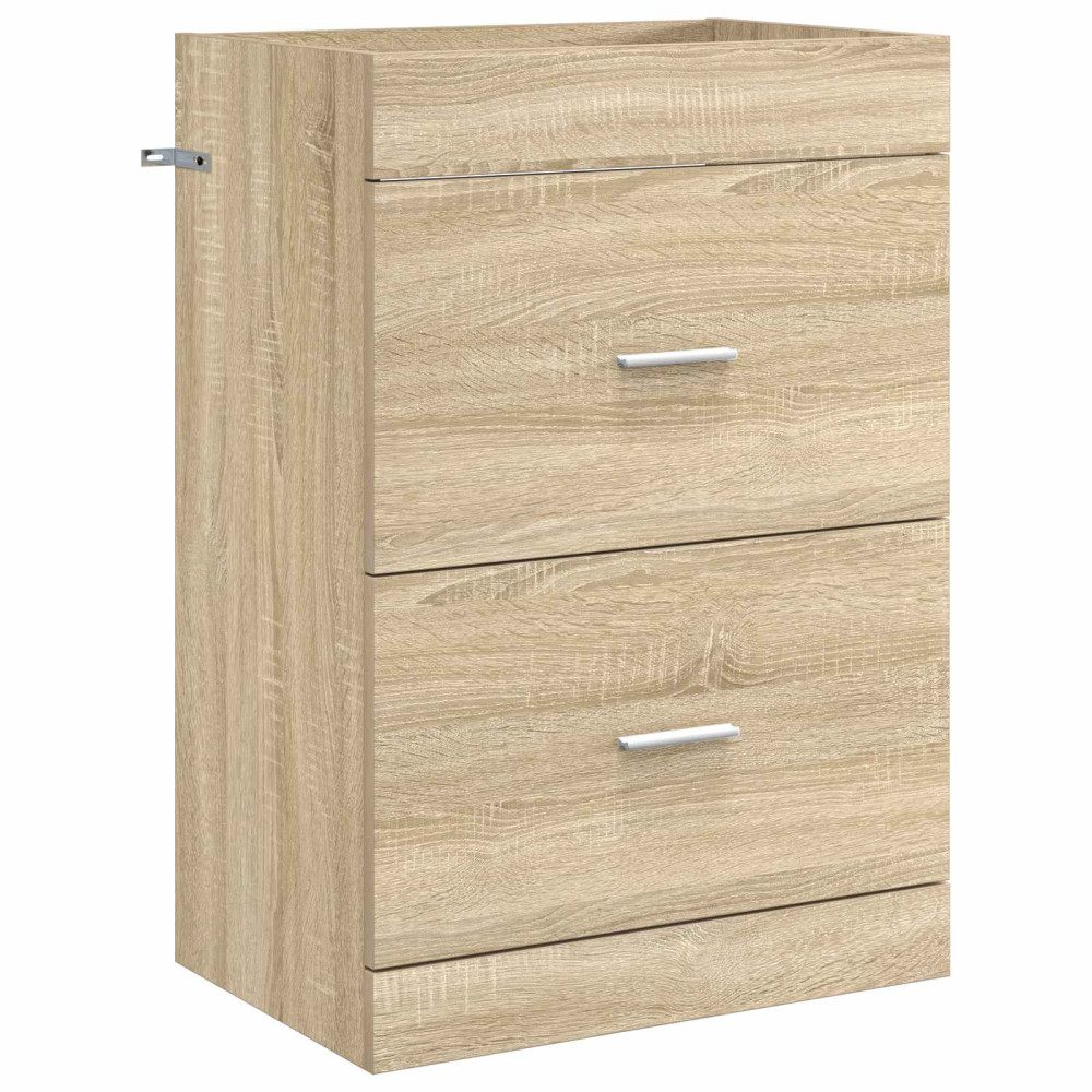 Produktbild för Badrumsmöbelset Sonoma-ek 61 x 40 x 84,5 cm Konstruerat trä