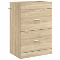 Produktbild för Badrumsmöbelset Sonoma-ek 61 x 40 x 84,5 cm Konstruerat trä