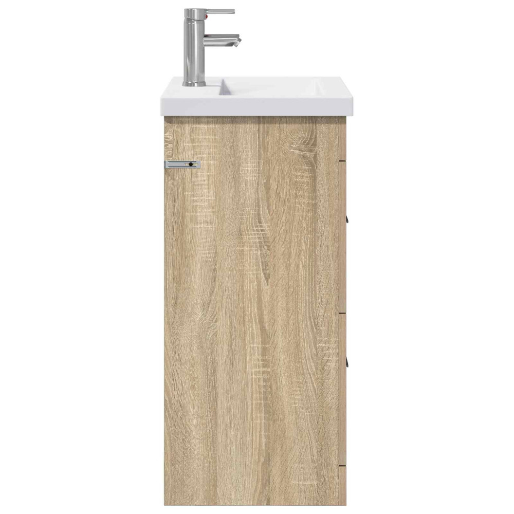 Produktbild för Badrumsmöbelset Sonoma-ek 61 x 40 x 84,5 cm Konstruerat trä