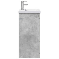 Produktbild för Badrumsmöbelset Betonggrå 61 x 40 x 84,5 cm Konstruerat trä