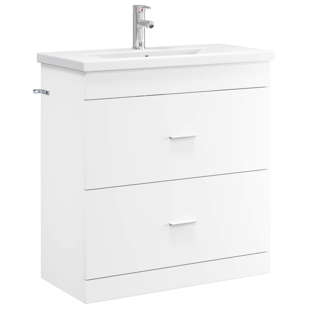 Produktbild för Badrumsmöbelset Vit 81 x 40 x 84,5 cm Konstruerat trä
