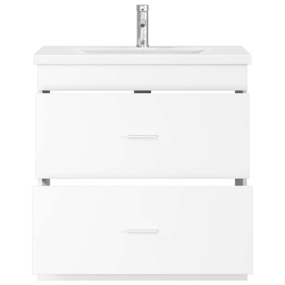 Produktbild för Badrumsmöbelset Vit 81 x 40 x 84,5 cm Konstruerat trä