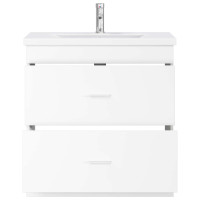 Produktbild för Badrumsmöbelset Vit 81 x 40 x 84,5 cm Konstruerat trä