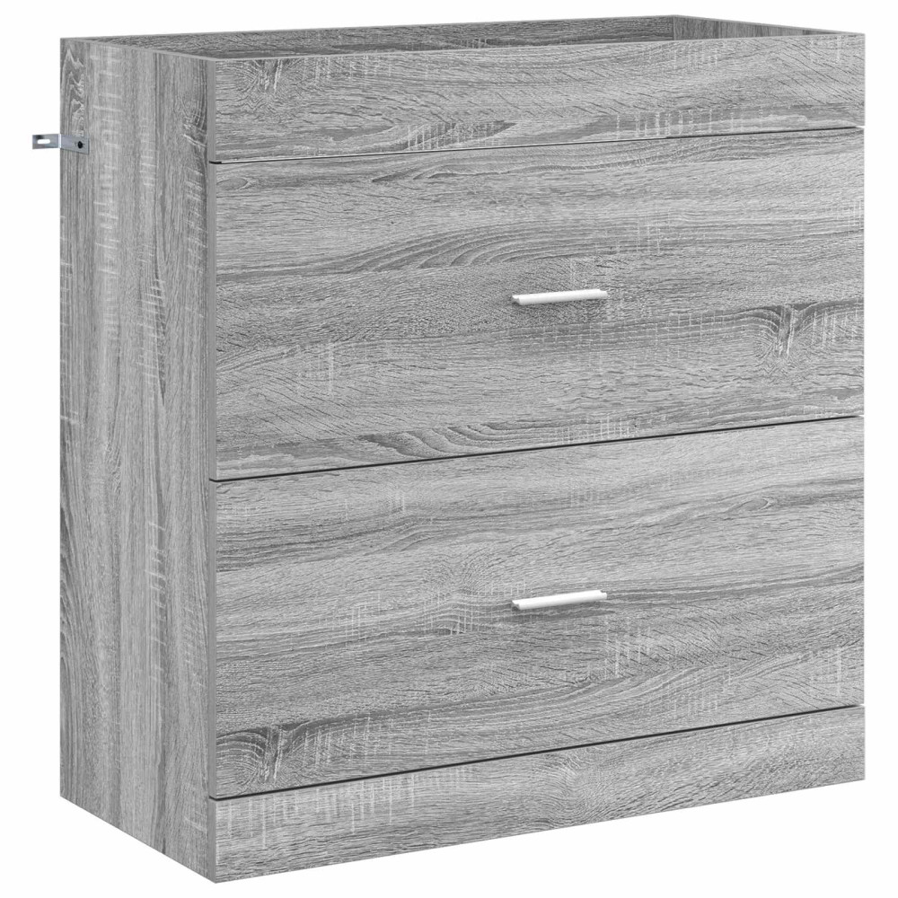 Produktbild för Badrumsmöbelset Grå Sonoma 81 x 40 x 84,5 cm Konstruerat trä