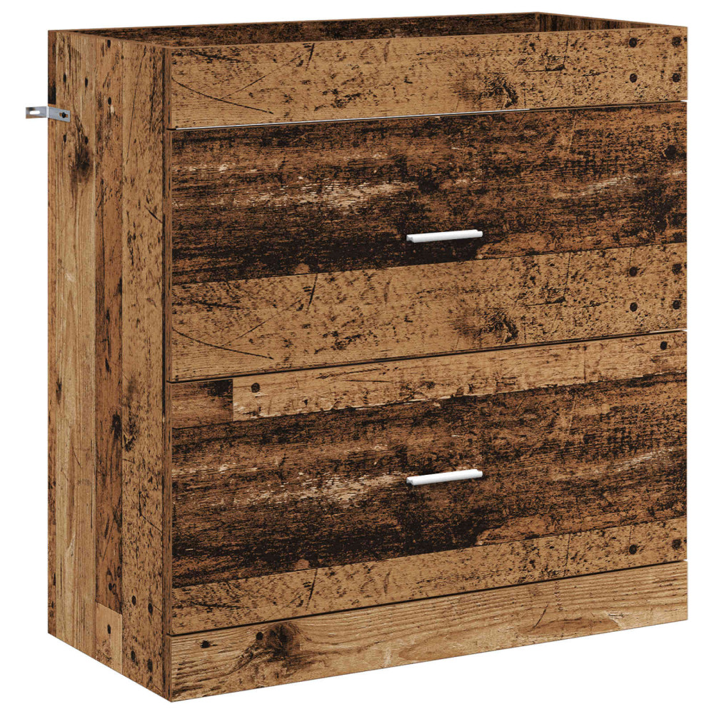 Produktbild för Badrumsmöbelset Gammalt trä 81 x 40 x 84,5 cm Konstruerat trä