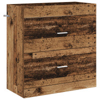 Produktbild för Badrumsmöbelset Gammalt trä 81 x 40 x 84,5 cm Konstruerat trä
