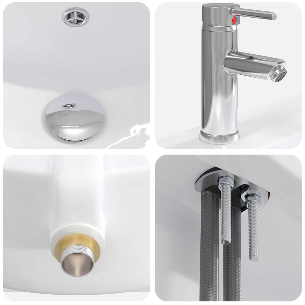 Produktbild för Badrumsmöbelset Artisan-ek 81 x 40 x 84,5 cm Konstruerat trä