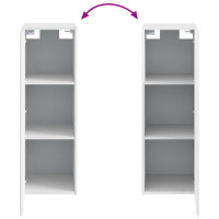 Produktbild för Badrumsmöbelset Väggmonterad 6 pcs Vit Konstruerat trä och glas
