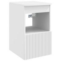 Produktbild för Badrumsmöbelset Väggmonterad 6 pcs Vit Konstruerat trä och glas