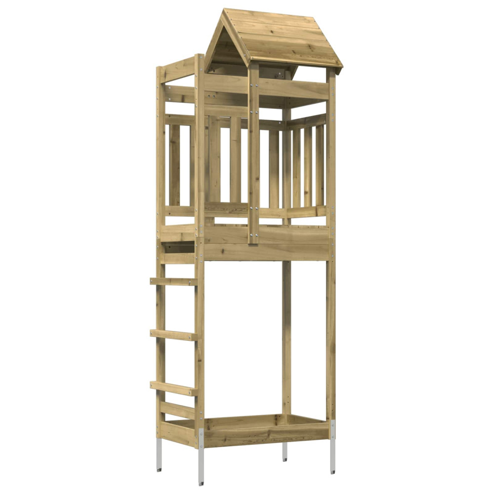 Produktbild för Lekstapel Brun 52,5 x 85 x 238 cm Massiv Impregnerat Trä