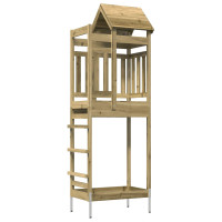 Produktbild för Lekstapel Brun 52,5 x 85 x 238 cm Massiv Impregnerat Trä