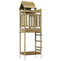 Produktbild för Lekstapel Brun 52,5 x 85 x 238 cm Massiv Impregnerat Trä