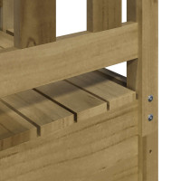 Produktbild för Lekstapel Brun 52,5 x 85 x 238 cm Massiv Impregnerat Trä