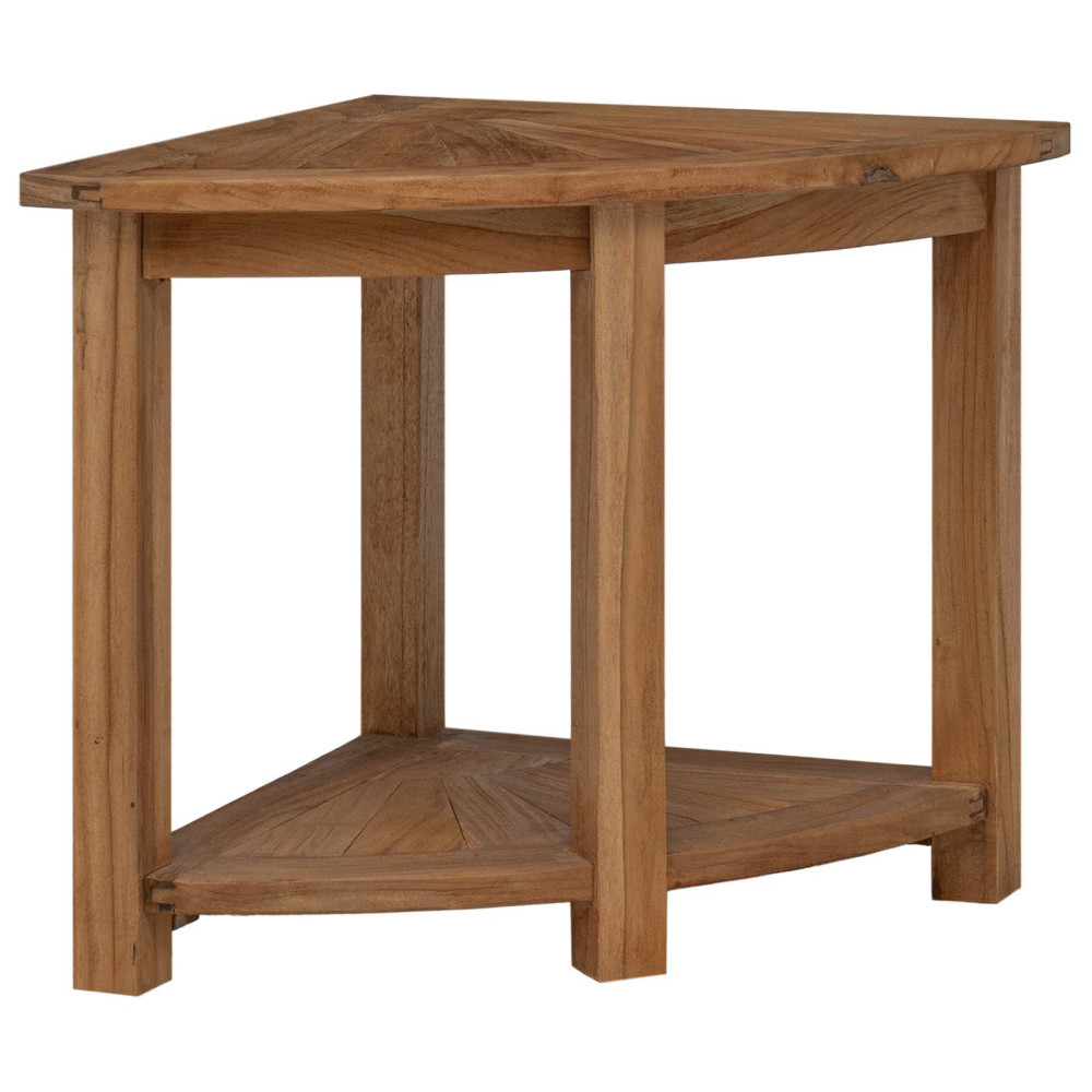 Produktbild för Badrum Sidobord Naturlig 45 x 45 x 46 cm Massivt teakträ