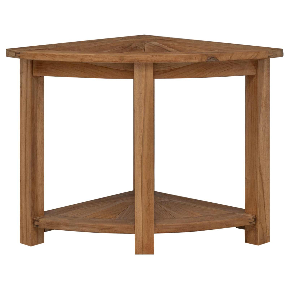 Produktbild för Badrum Sidobord Naturlig 45 x 45 x 46 cm Massivt teakträ