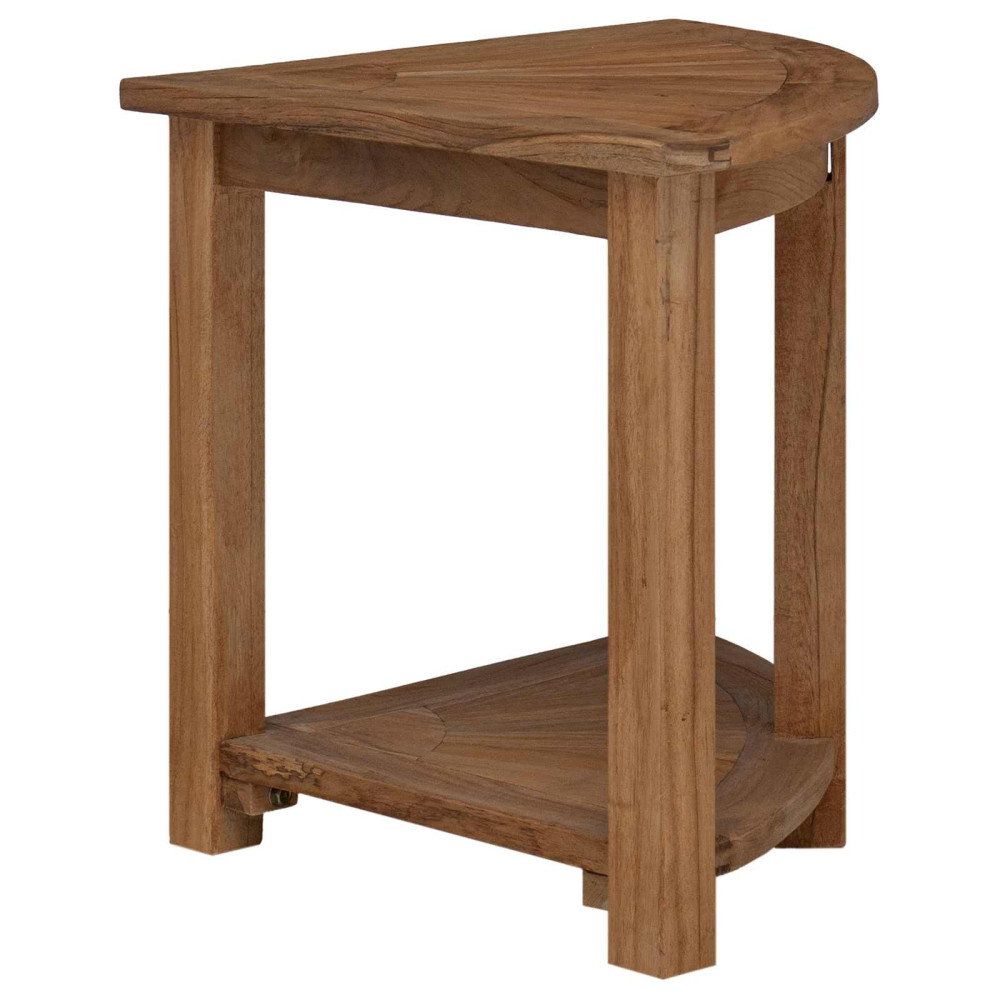 Produktbild för Badrum Sidobord Naturlig 45 x 45 x 46 cm Massivt teakträ