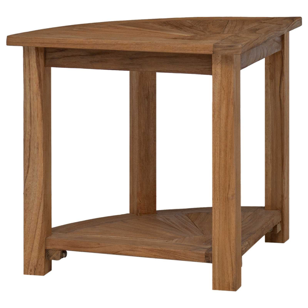 Produktbild för Badrum Sidobord Naturlig 45 x 45 x 46 cm Massivt teakträ