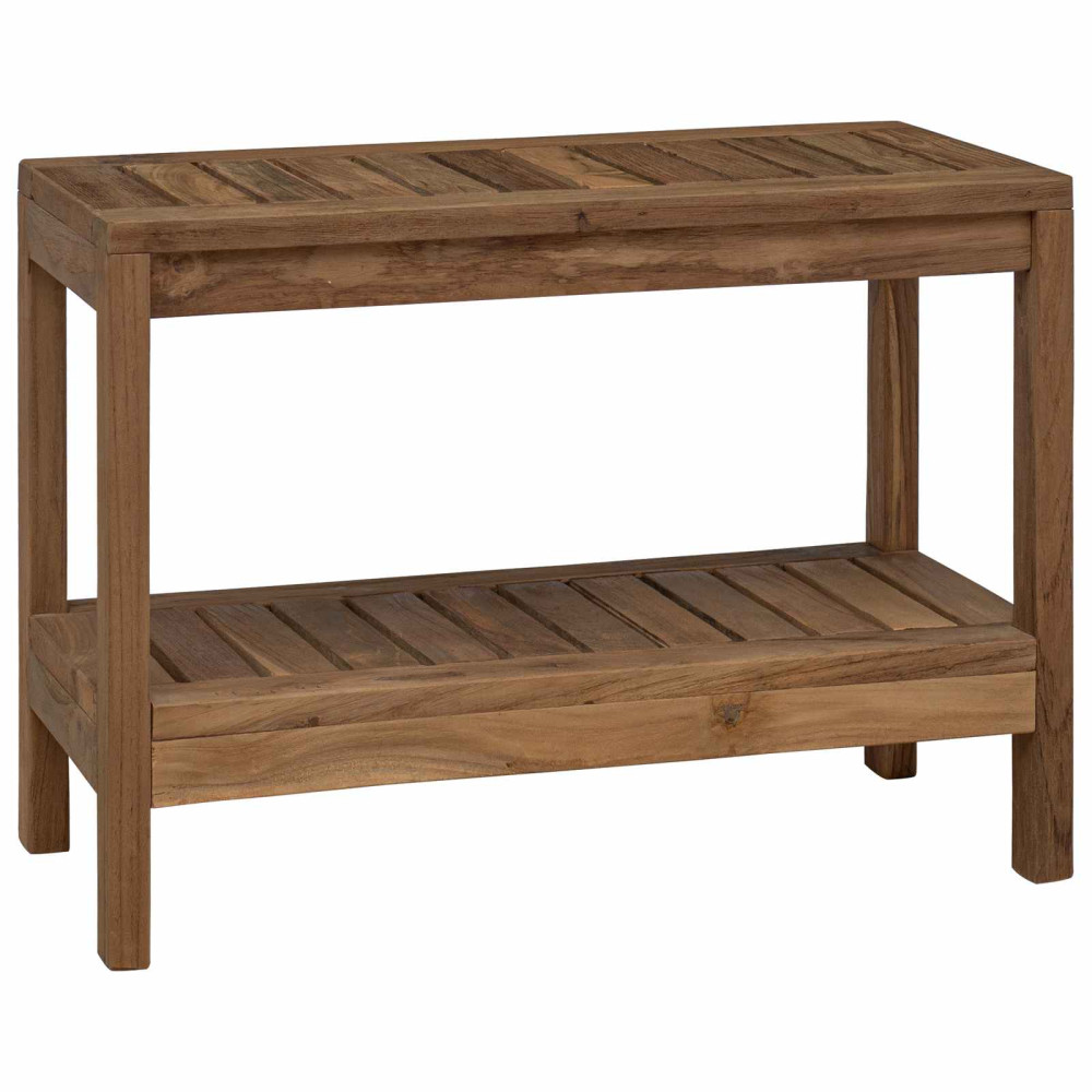 Produktbild för Badrums sidobord Naturlig 60 x 30 x 45 cm Massivt teakträ